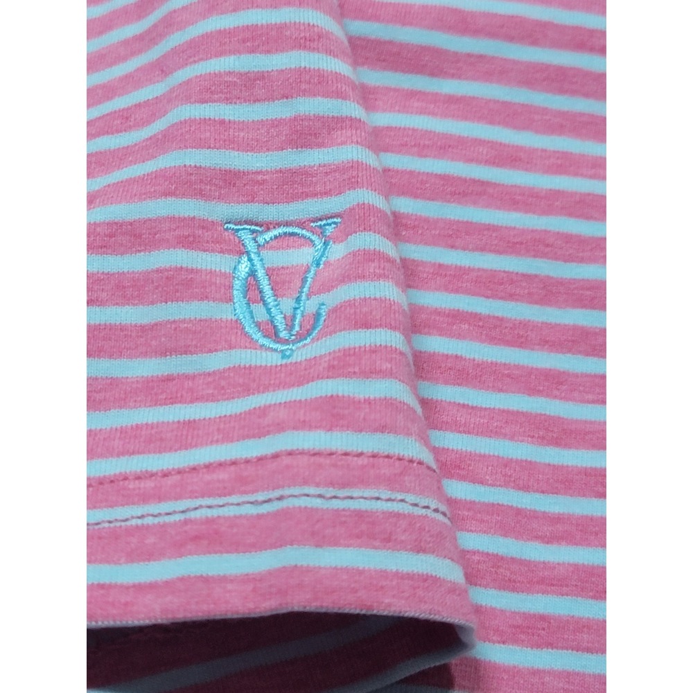Johnnie-O Boys Hangin Out Striped Polo Shirt Lot of 2 Pink Blue Size 10 JBP02620 - Picture 5 of 12